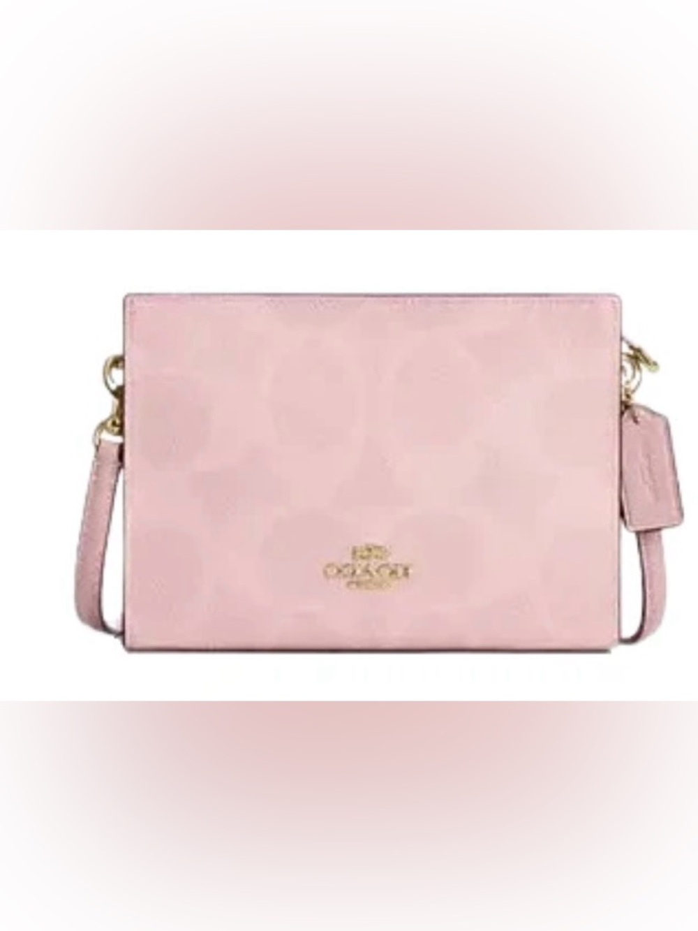 Coach powder pink slim crossbody bag